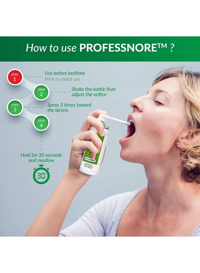 professnore Snore Relief Anti Snore Oral Spray, Snoring Reducing AID,1.69fl. oz (50ml) - Image 5